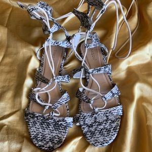 Faux Snakeskin Sandals